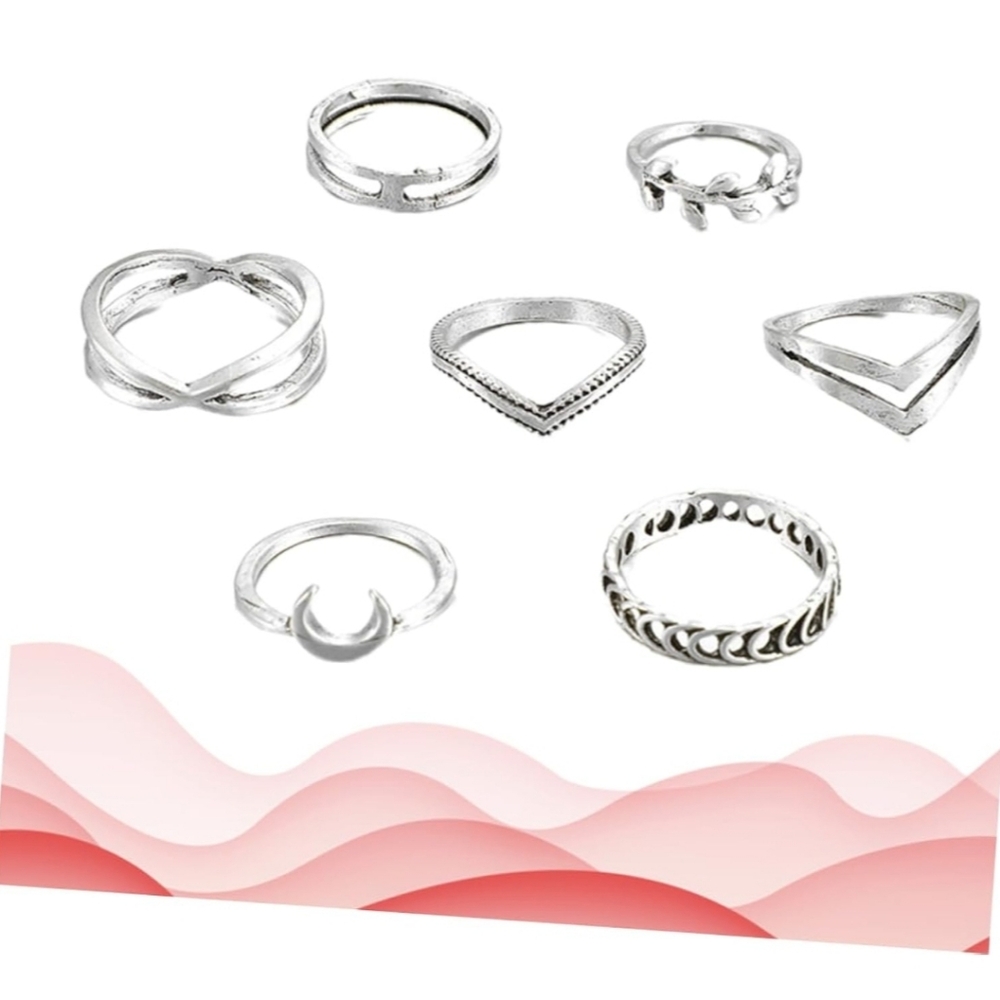 Elegant Silver Ring Set